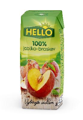 Pozdravljeni, 100% jabolko-breskev, 250 ml TPP