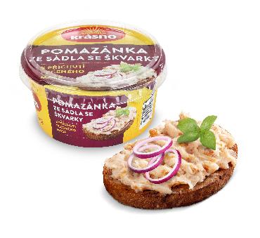 Namaz iz svinjske masti z ocvirki in pečenim mesom 150 g