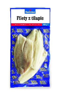 Globoko zamrznjeni fileti tilapije v glazuri 400 g