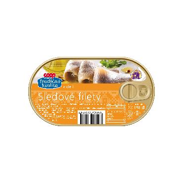 COOP Fileji sleda v rastlinskem olju 170g TK