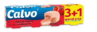 Calvo tuna v paradižnikovi omaki 4x80g (3+1)