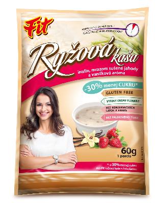 Fit riževa kaša z okusom jagod in vanilije 60 g
