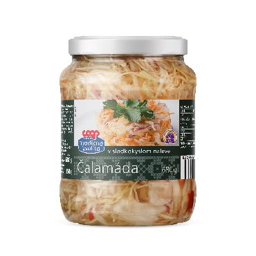 COOP Čalamáda sterilizirana v sladko-kisli slanici 680g TK