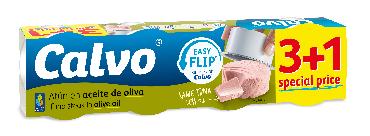 Calvo tuna v olivnem olju 4x65g